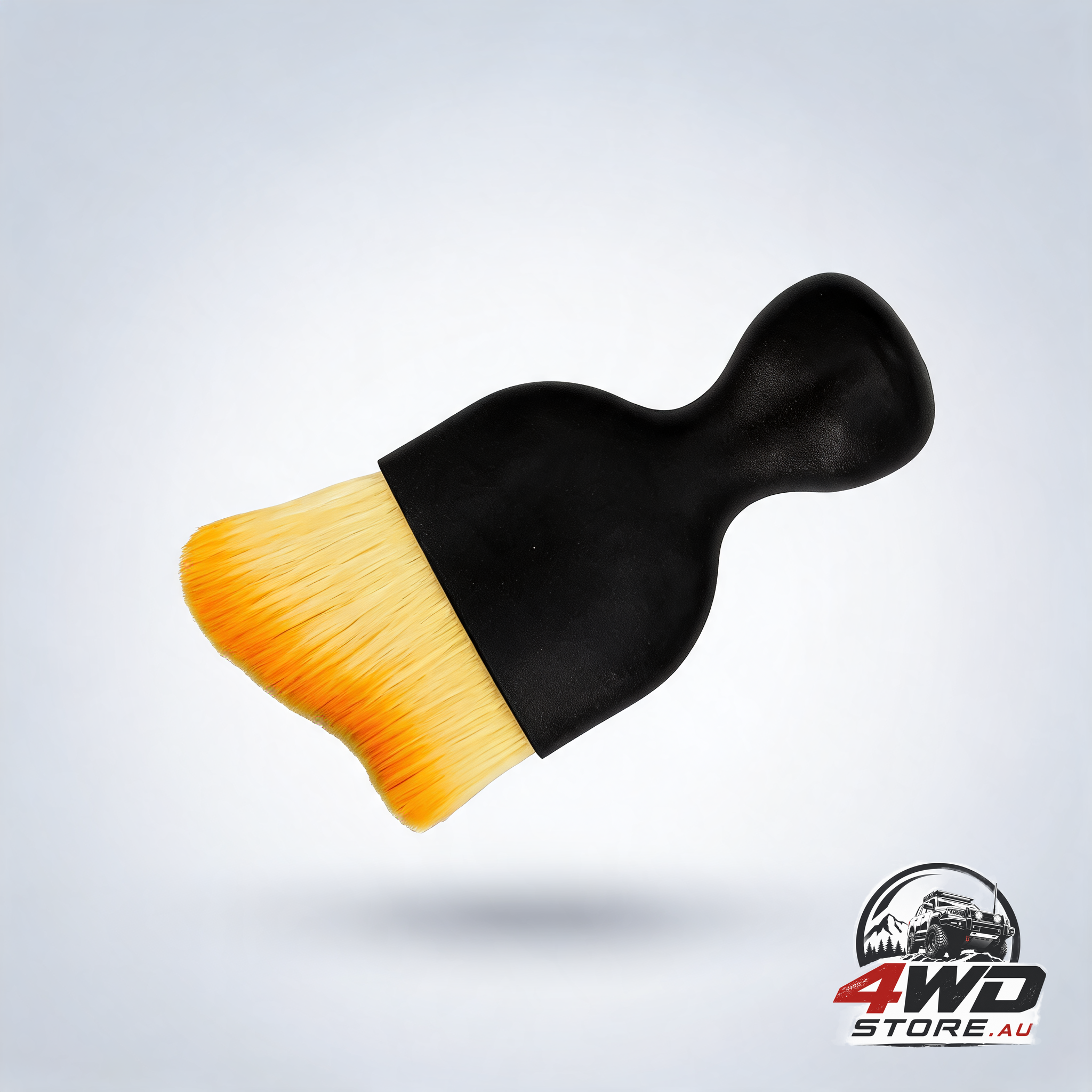Car interior detailing brush, ultra soft non-scratch dust brush for panels, vents and leather, yellow