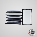 6 pcs car interior cleaning sponge, microfibre scrub pads for plastic, leather and upholstery
