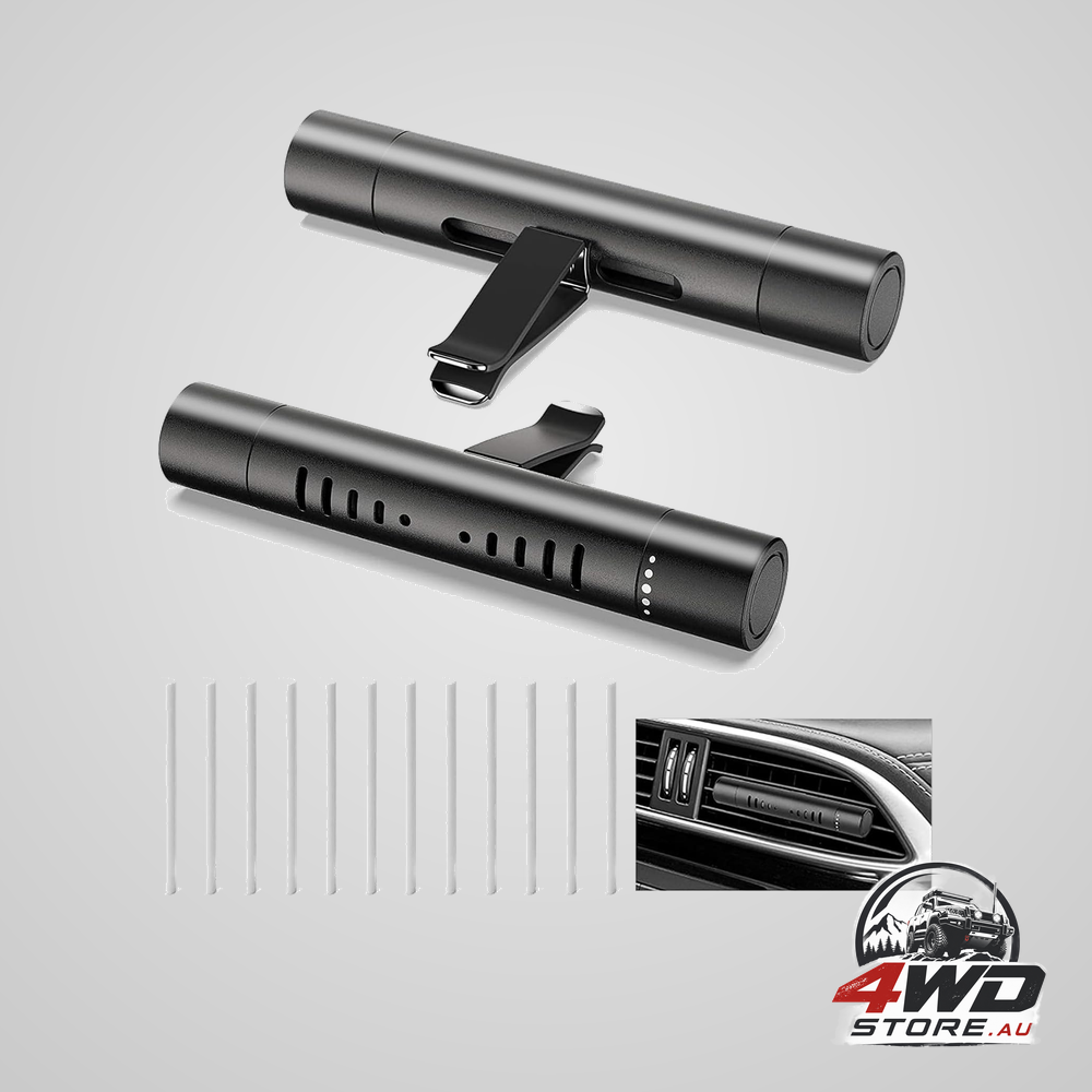 2 custom car vent diffusers with three custom aroma sticks