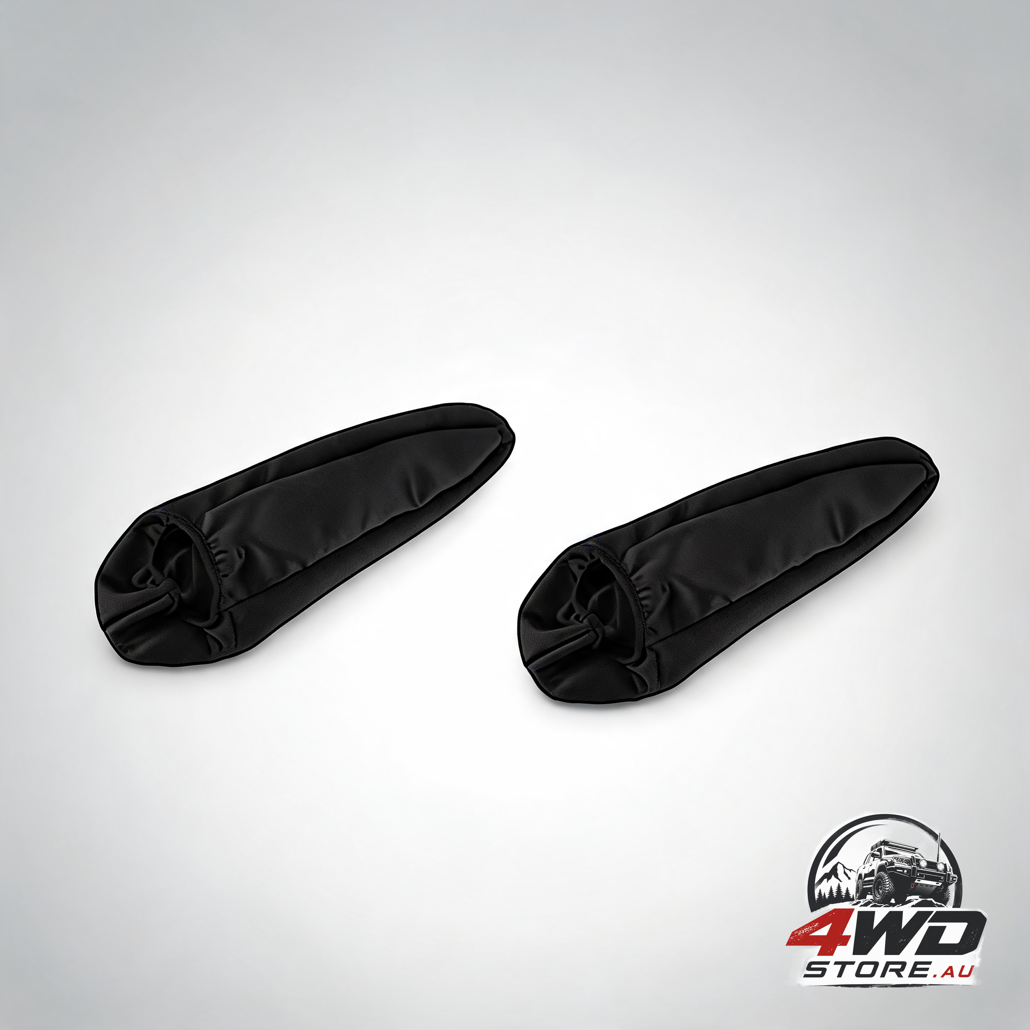 2 pcs car front seat armrest covers, universal flat cloth fabric armrest cover, black
