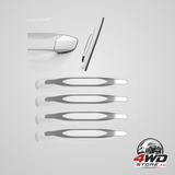 4 pcs car door edge guards, anti-scratch self-adhesive anti-collision trim strip, white