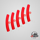 5 pcs car tyre changing rim protector, flexible anti-scratch wheel rim edge saver, red
