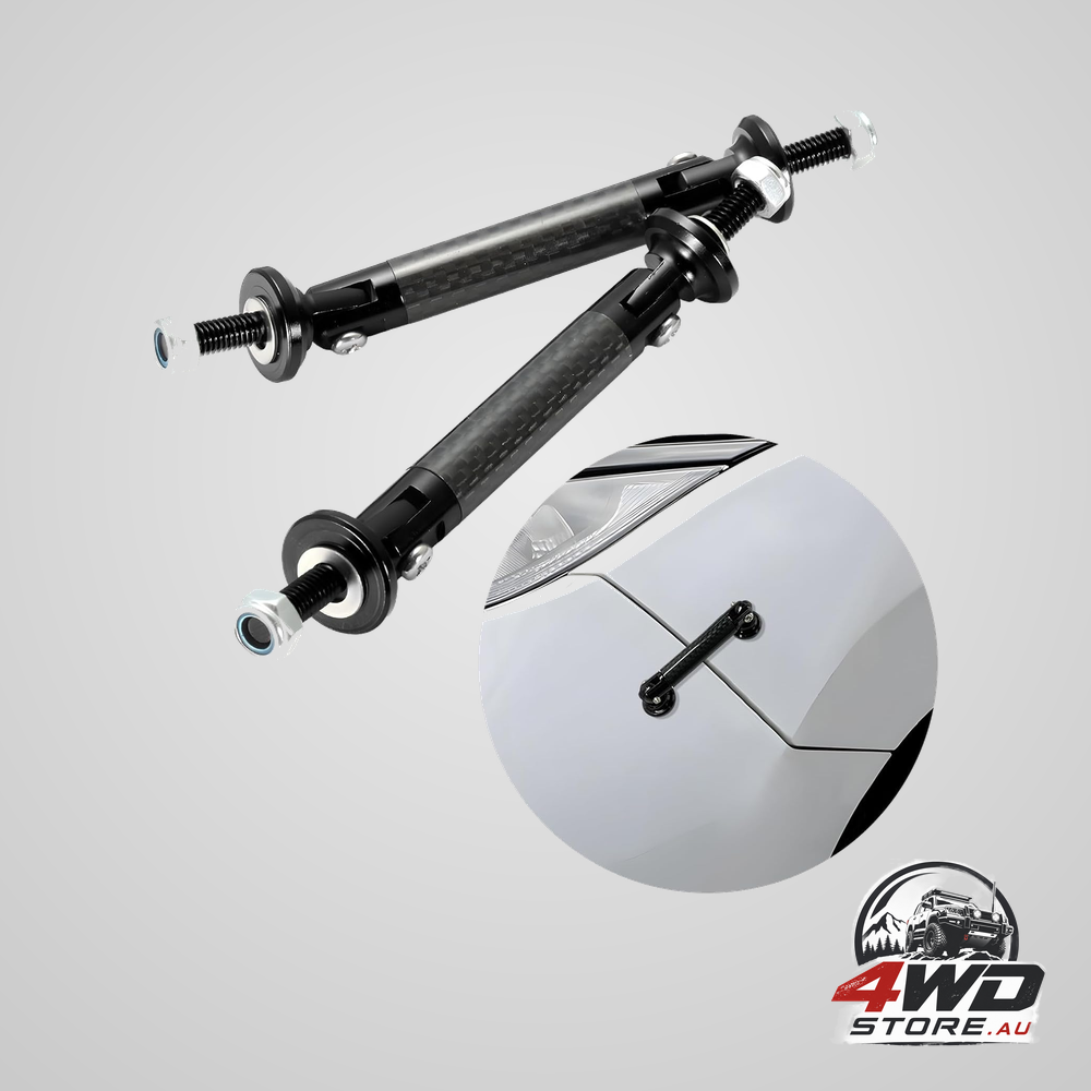45mm car bumper splitter strut rod, adjustable carbon fibre front and rear bumper lip brace in black