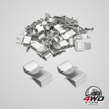 50 piece trailer frame wire clips, 18mm metal double cable clips for boat, cargo and camper