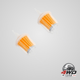Gas inline fuel filters with magnet, 1/4 to 5/16 inch high flow engine fuel filter, 2 pack