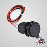 12V waterproof car cigarette lighter socket with fuse and 60cm cable for car, boat and ATV
