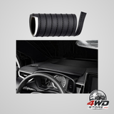 Car interior trim strips, flexible leather moulding line for door panel gaps in black