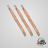 3 piece automotive ground strap, flat braided copper grounding cable with terminal plugs