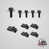 10 piece car body bolt and U-nut kit, hex screw clips for fender, bumper and hood panels