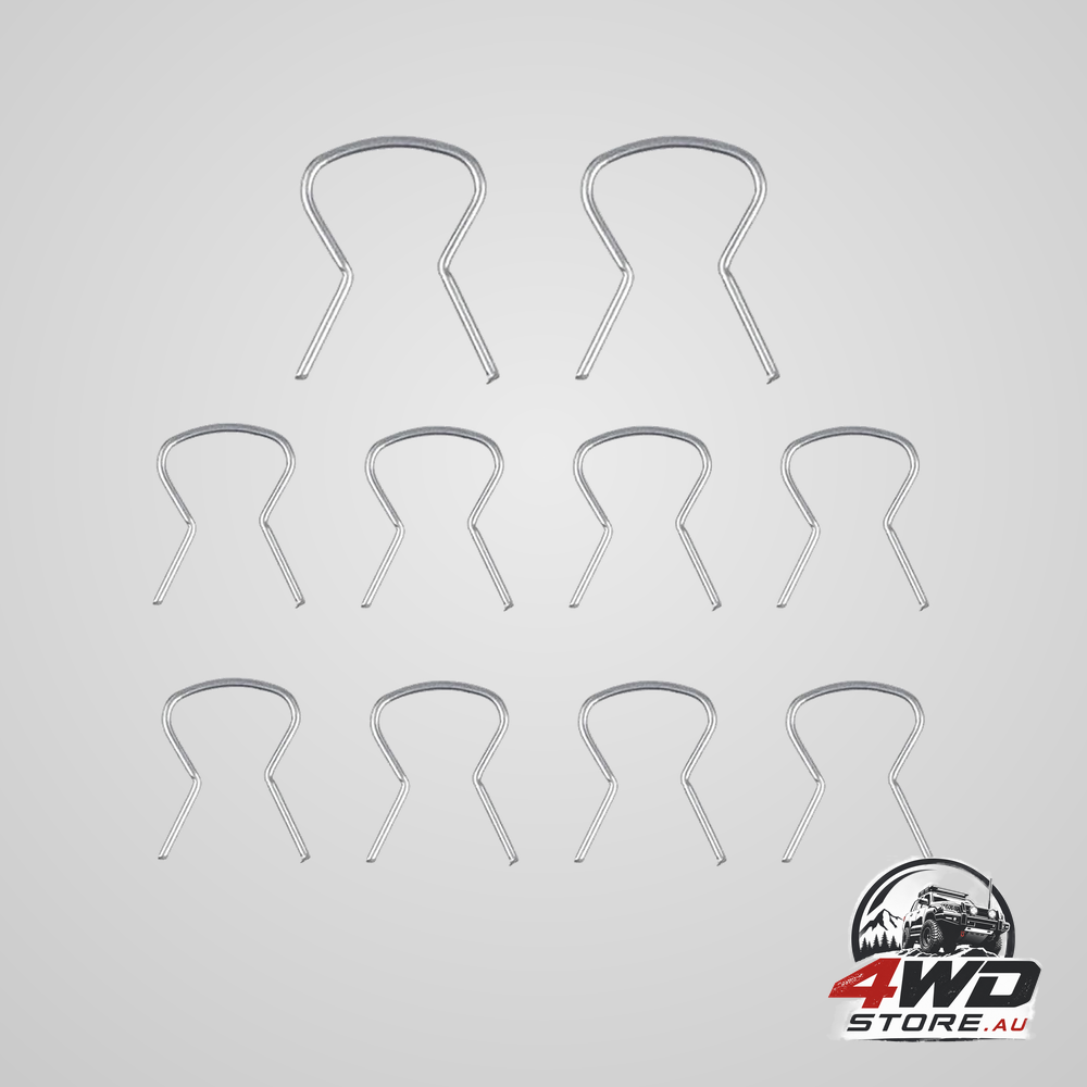 10 piece car window crank retainer clips, metal fasteners for window handle cranks