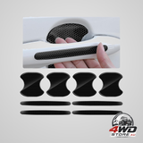 8 piece car door protector with reflective honeycomb design, anti-scratch handle guards