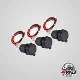 12V waterproof car cigarette lighter socket with fuse and 60cm cable, 3 pack for car and boat