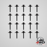 20 piece automotive fender liner bolts, wheel well and bumper cover screws for GM and BMW