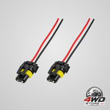 Wiring harness headlight socket, 9005 9006 HB3 HB4 female adapter plug for fog lights, 2 pack