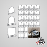 40 piece D-shape arch trailer coupler pins, safety hitch pins for towing, farm and garden