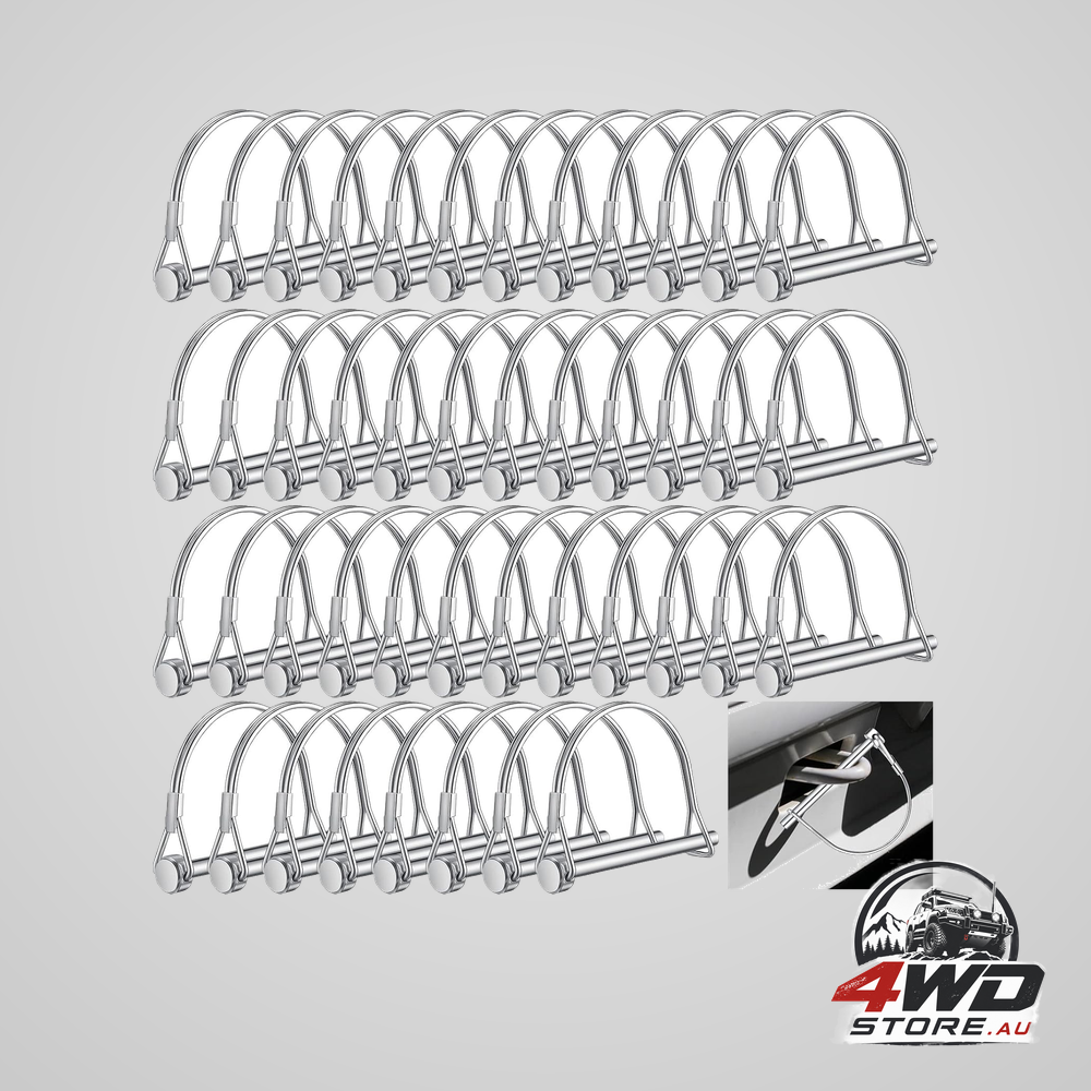 60 piece arch trailer coupler pins, 1/4 x 2-3/4 inch carbon steel safety hitch pins for towing