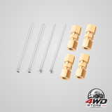 Brake line fitting kit for 3/16 brake line, bubble flared, double flare and union connectors