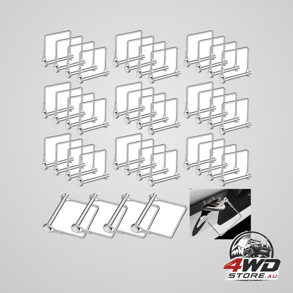 60 piece 1/4 x 2-3/4 inch safety locking pins, heavy duty wire pins for trailer hitch and towing