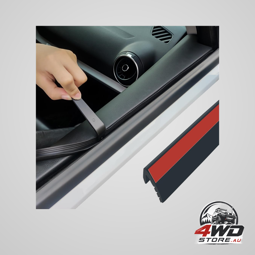 13ft car door rubber seal strip, V-shaped self-adhesive window seal with installation tool