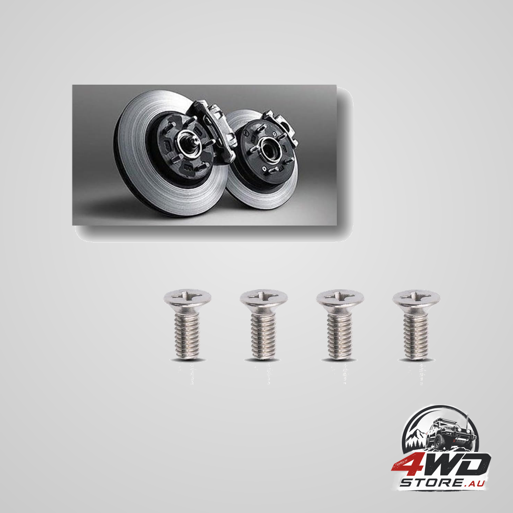 Rotor brake disc retaining screws, stainless steel hardware for Honda, Acura and Kia, 4 pack