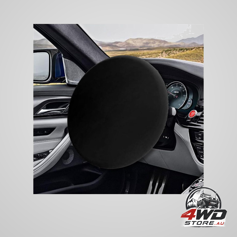 Car steering wheel cover sun shade, anti-heat 18 inch protector in black