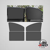 4 piece car side window sun shades, magnetic blackout privacy curtains for UV and heat protection