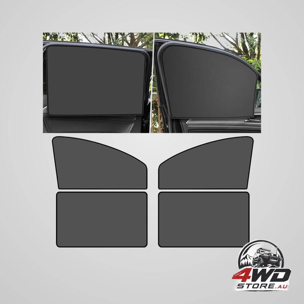 4 piece car side window sun shades, magnetic blackout privacy curtains for UV and heat protection