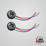 1157 LED bulb socket plug, waterproof turn signal and brake light socket harness, 2 pack