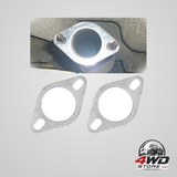 Car exhaust gasket, 2-bolt 2.5 inch reinforced high temperature exhaust flange gasket, 2 pack