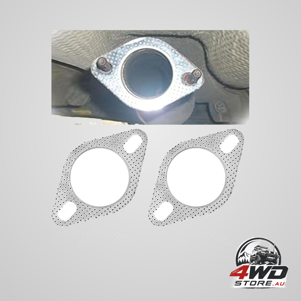Car exhaust gasket, 2-bolt 2.5 inch reinforced high temperature exhaust flange gasket, 2 pack