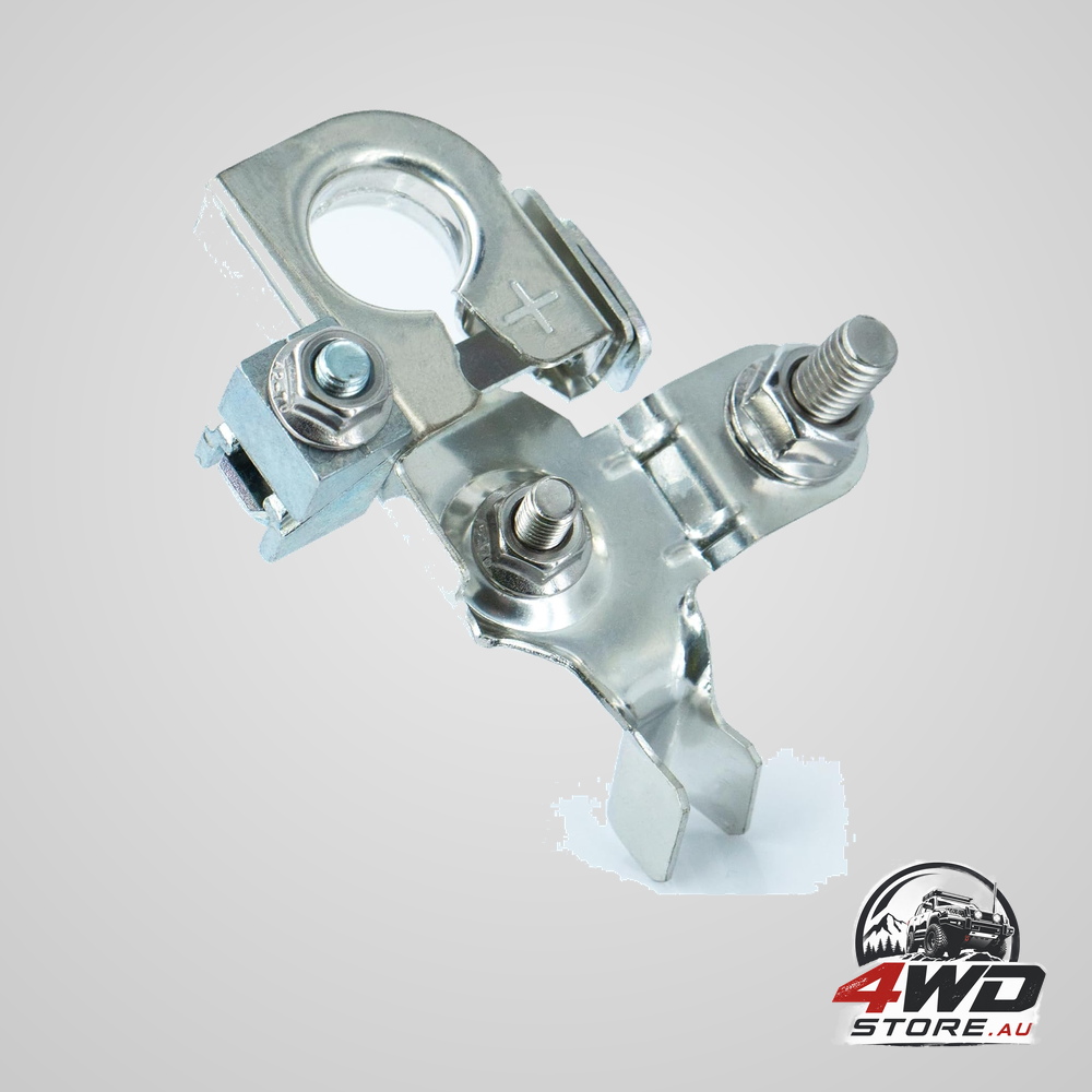 Positive battery terminal clamp for select Ford vehicles like F150, Edge, Mustang and Focus