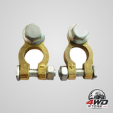 Brass battery terminal connector clamps, top post terminals protector for marine, car and RV