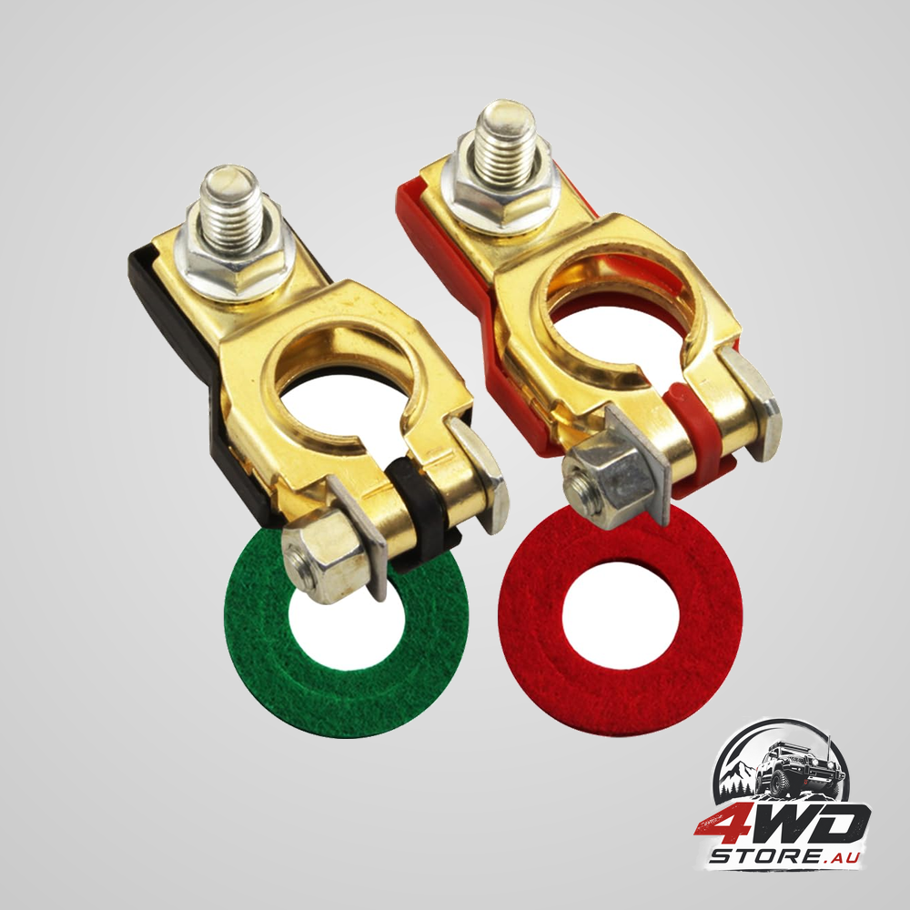 Battery terminals set with M8 nut for Nissan Altima, Murano, Pathfinder and Rogue, 1 pair