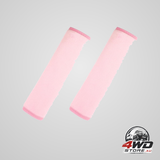 Car seat belt pads cover, soft shoulder strap pads for comfortable driving in pink, 2 pack