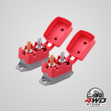DC 12-24V automatic reset circuit breaker with cover and stud bolt, 20A, 2 pack