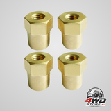 3/8-16 thread female brass battery terminal post adapter, charging post extension, 4 pack