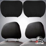 Car headrest covers, universal washable seat head rest protectors for car, van and SUV in black