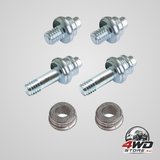 3/8 inch side post battery terminal bolt, side post extender stud for GM post, 2 pairs with spacers
