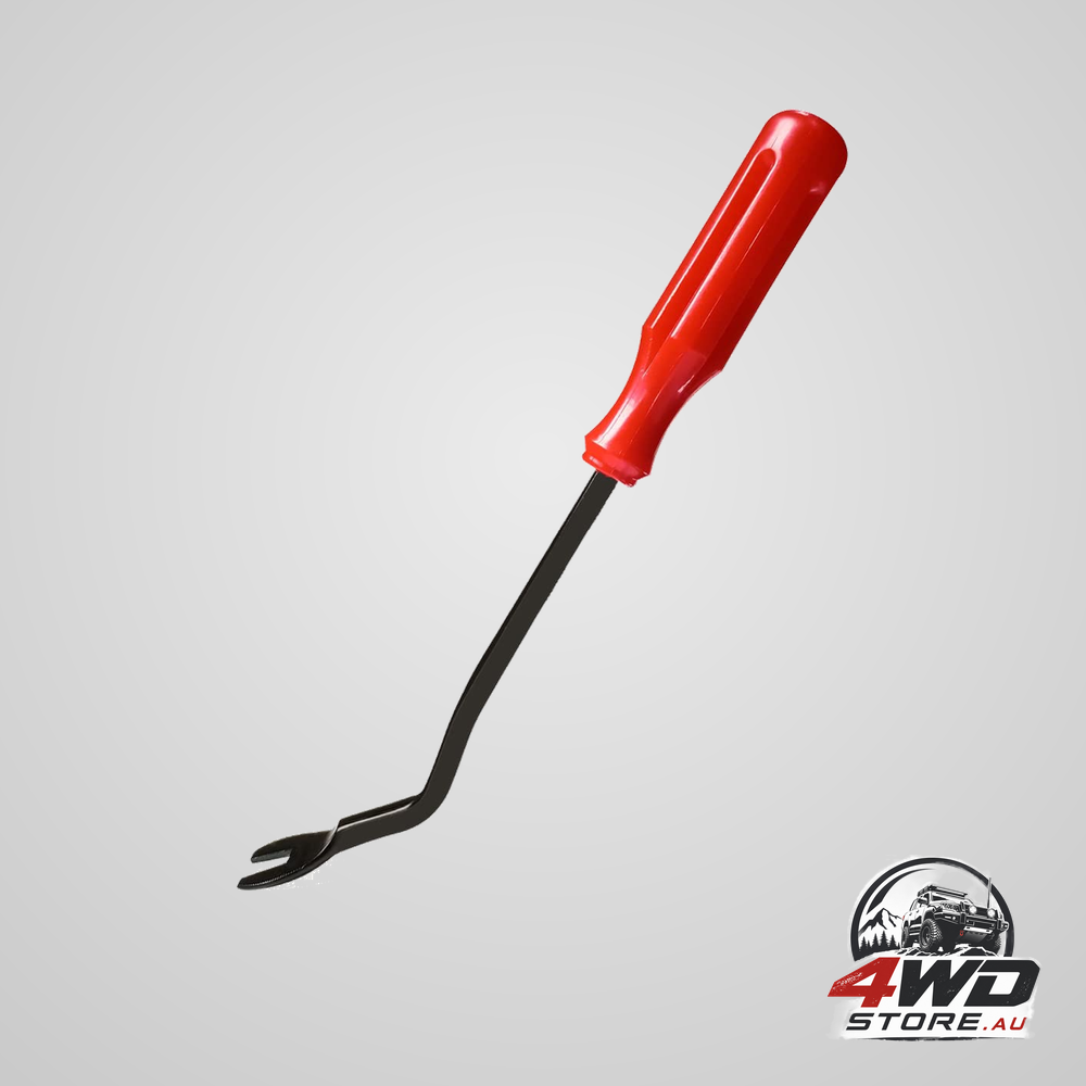 Car panel fastener remover, clip puller rivet removal tool for trim panels and door panels in red