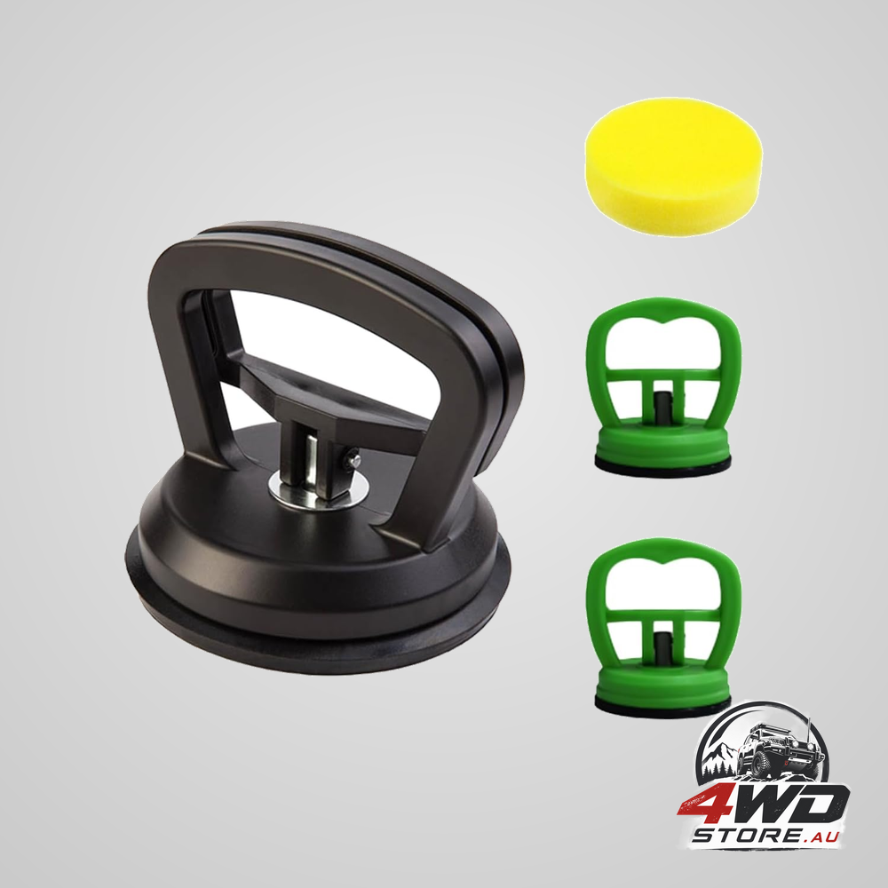 Car dent puller kit with handle lifter, powerful dent remover for car body, glass and mirror, 3 pack