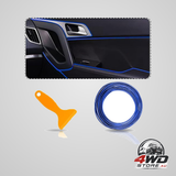 Car interior trim strips, 32.8ft decorative door and dashboard moulding trim in blue with tool