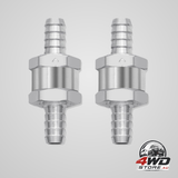 3/8 inch 10mm non return one way fuel line check valve, aluminium alloy inline fuel valve, 2 pack