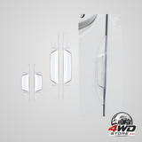 4 piece car door bumper anti-collision strips, self-adhesive transparent door edge guards