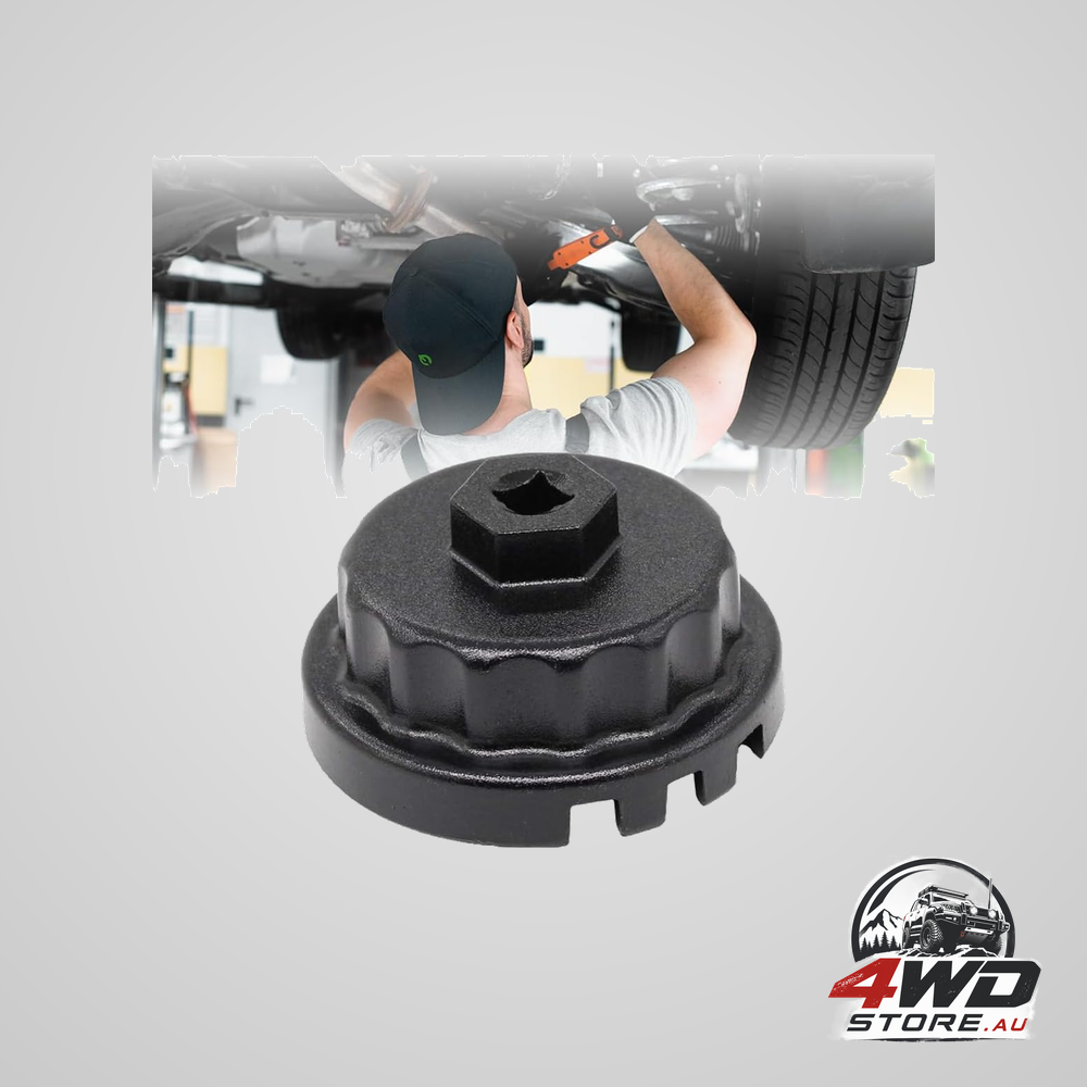 Oil filter wrench, heavy duty 64.5mm cap removal socket for Highlander and Camry 2.5-5.7L engines