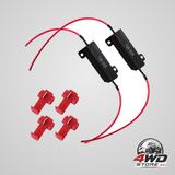 50W 6ohm LED load resistors with wire clips, aluminium case to fix turn signal hyper flash, 2 pack