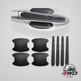 8 piece car door handle anti-scratch stickers, self-adhesive door bowl paint films in black