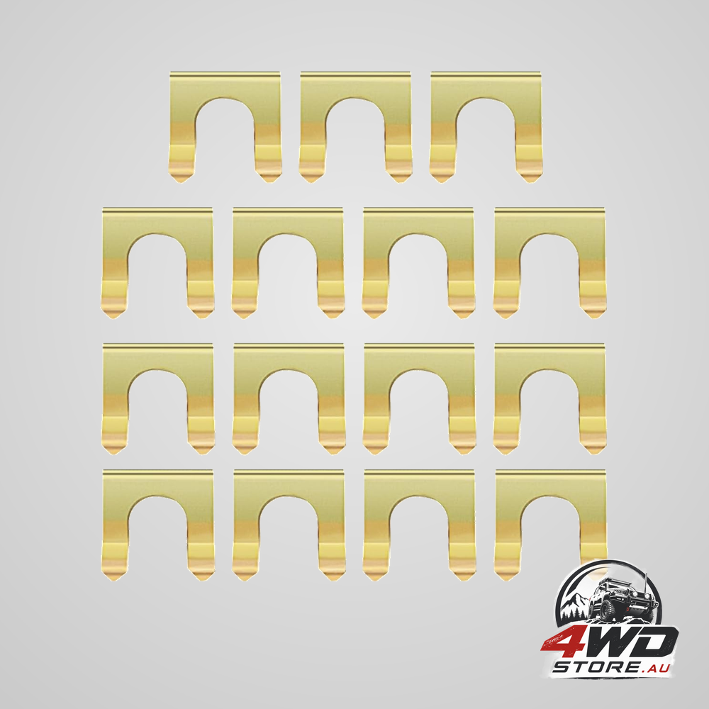 15 piece brake line clips, U-shape metal brake hose clamps and retainers for car and motorcycle
