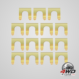 15 piece brake line clips, U-shape metal brake hose clamps and retainers for car and motorcycle