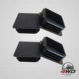 4 pack 2 inch square tubing end caps, black plastic post end plugs for square tube
