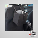 Foldable car trash can, 1.85 gallon hanging waterproof leakproof storage bag in black